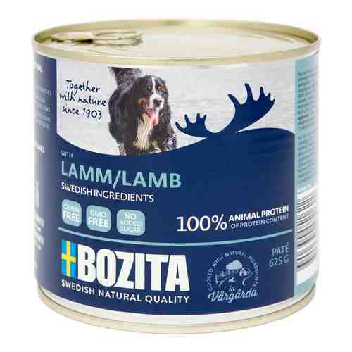 Корм для собак Bozita Lamb мясной паштет с ягненком 625г (упаковка 12 шт.) арт. 871359pack