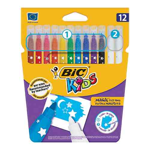 Набор фломастеров Bic Kids Colour & Erase 12 цветов арт. 382842