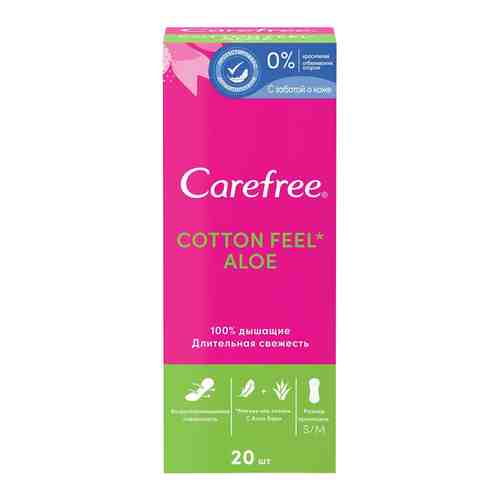 Прокладки Carefree Cotton Feel Aloe ежедневные 20шт арт. 1021687
