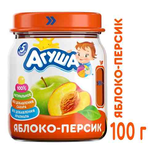 Пюре Агуша Яблоко и персик 100г арт. 1182637