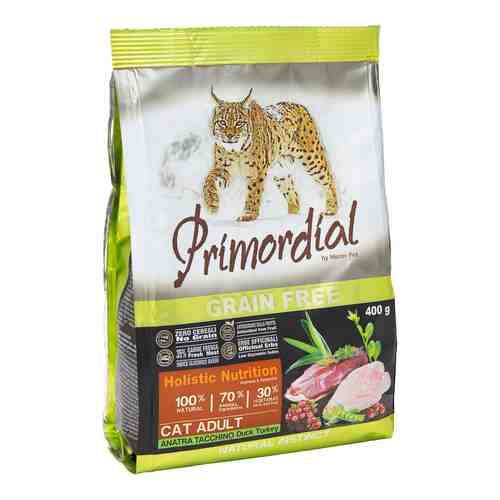 Сухой корм для кошек Primordial Утка и Индейка 400г арт. 871312