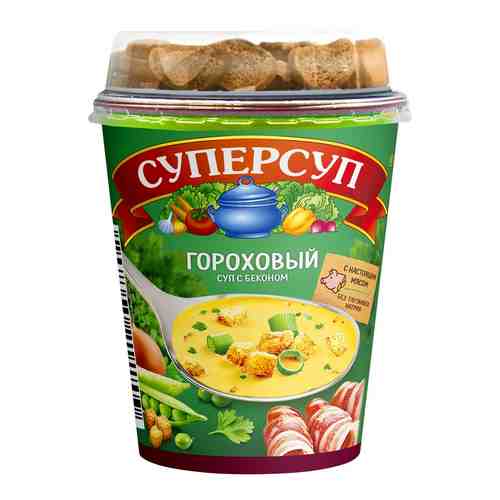 Суп Суперсуп Гороховый с беконом + гренки 45г арт. 306890